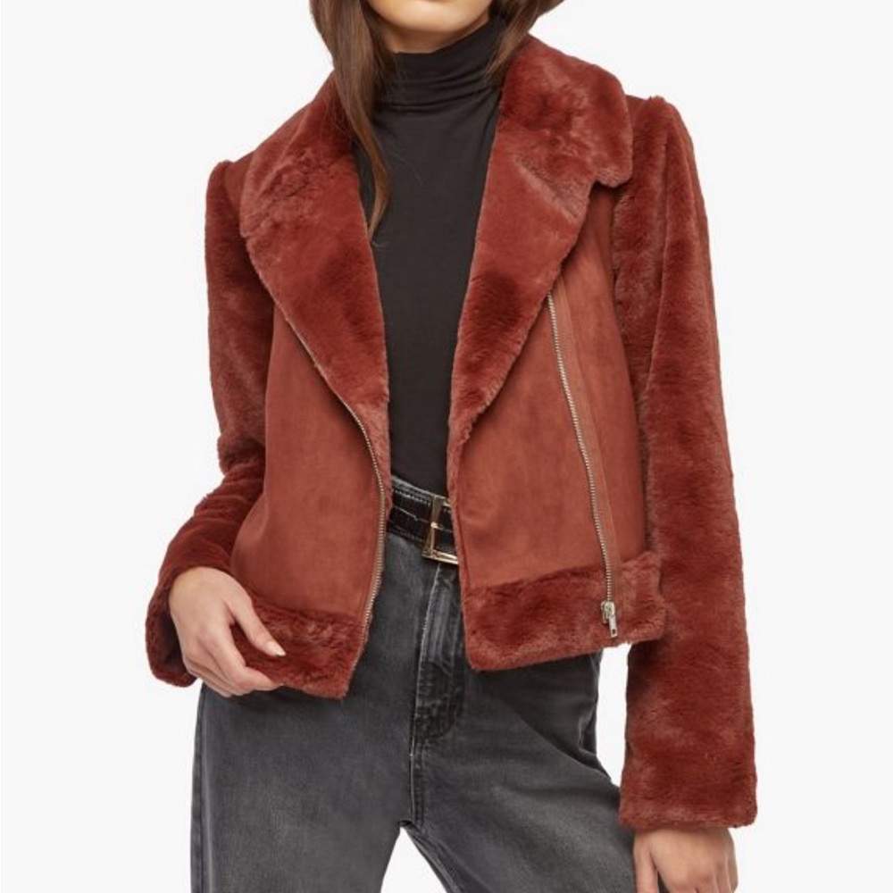 Cozy Faux Fur Moto Jacket